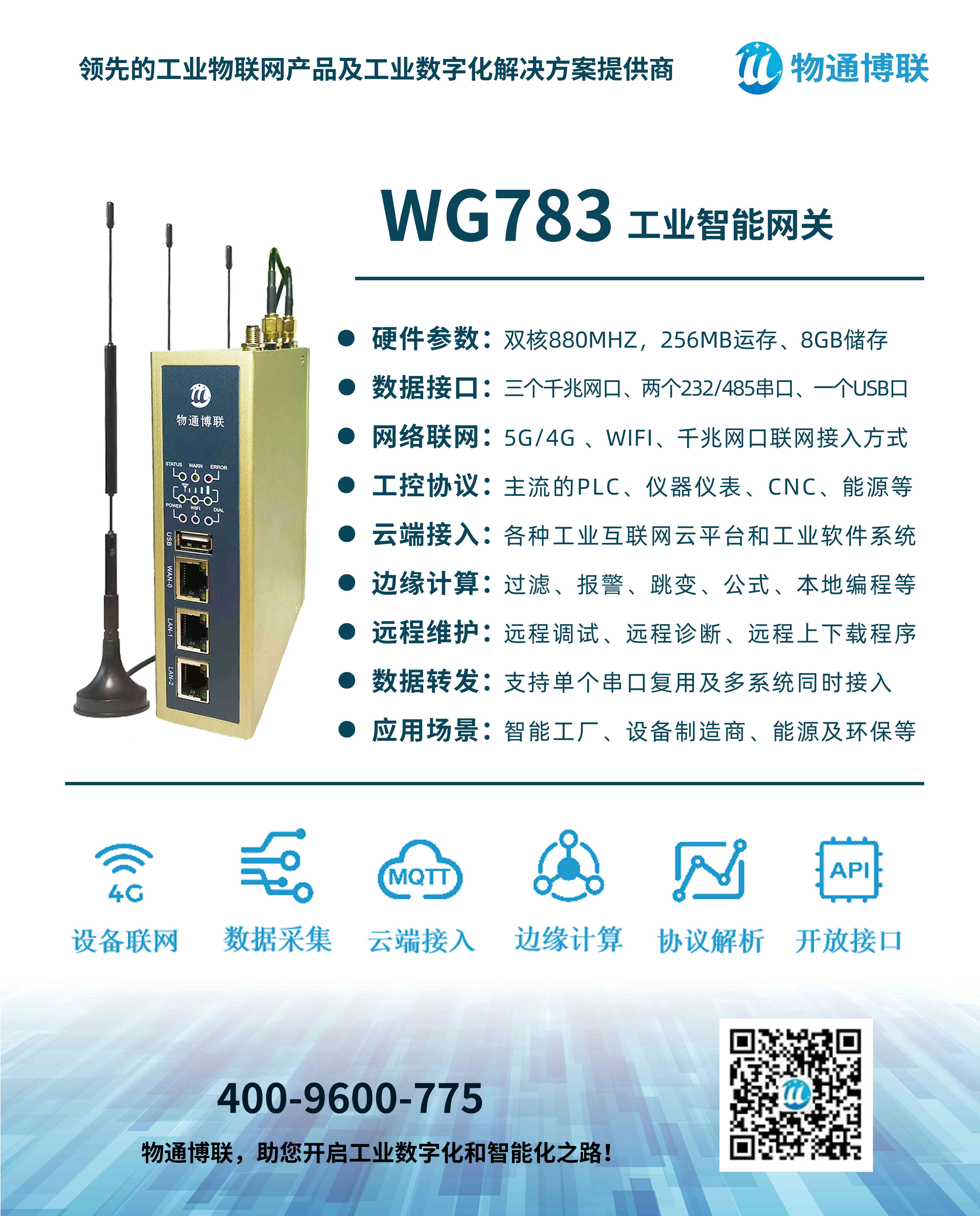 物通博聯(lián)WG783工業(yè)智能網(wǎng)關